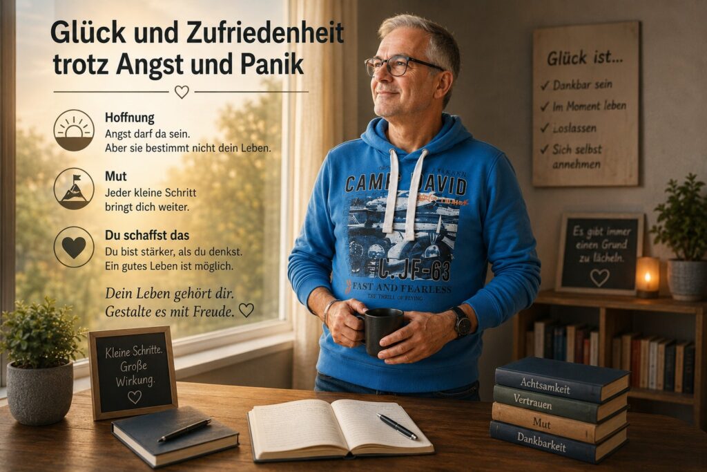 Glück und Zufriedenheit trotz Angst und Panik